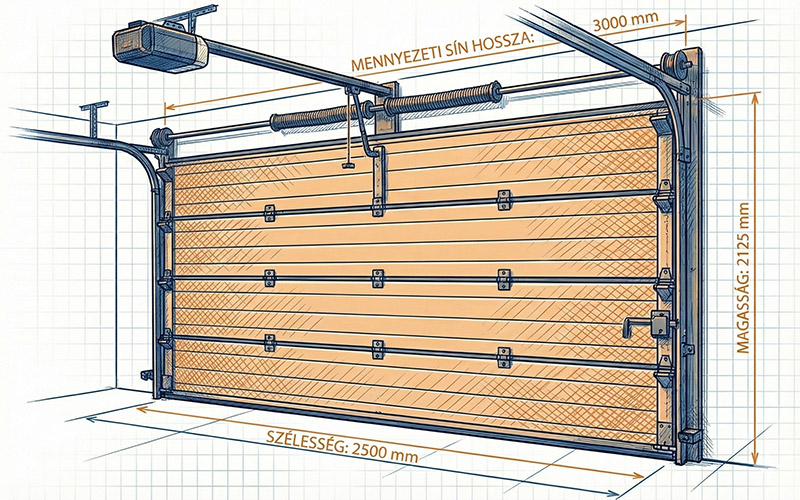 Szekcionált és motoros garázskapu beépítés